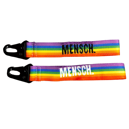 Regenbogen Schlüsselanhänger "Mensch."