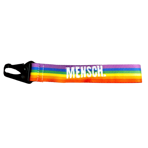 Regenbogen Schlüsselanhänger "Mensch."