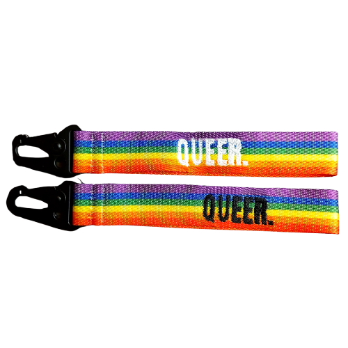 Regenbogen Schlüsselanhänger "Queer."