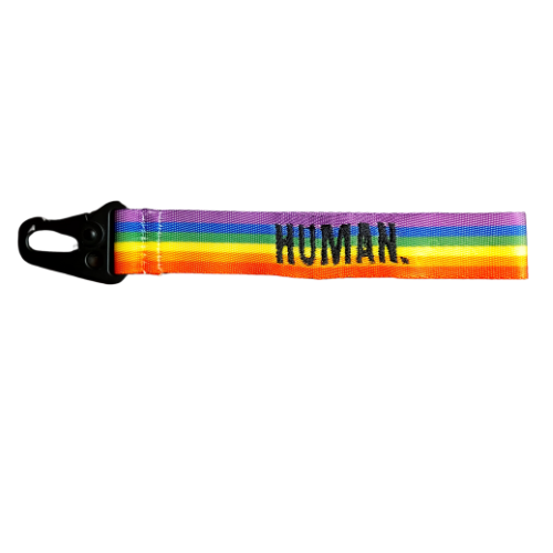 Regenbogen Schlüsselanhänger "Human."